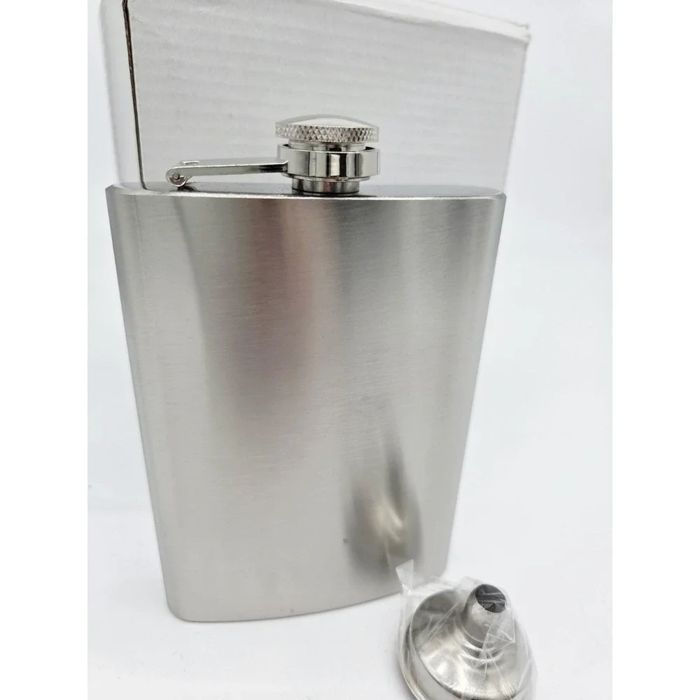 Lot of 6 - 8oz Alcohol Hip Flask Portable Funnel Pocket Mini Wine Pot Stainless